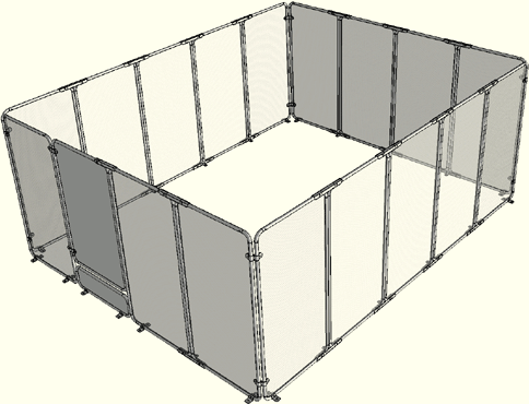 8 x 10 foot garden enclosure is exandable and better than wire mesh as preventative deer damage product